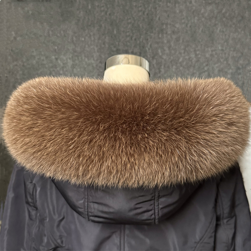 Winter Clothing Pk - Kerah Bulu Rubah Asli Topi Universal