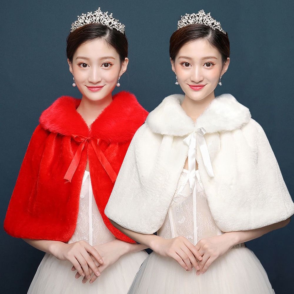 Winter Clothing Pk - Selendang Wanita Putih Musim Dingin Tebal