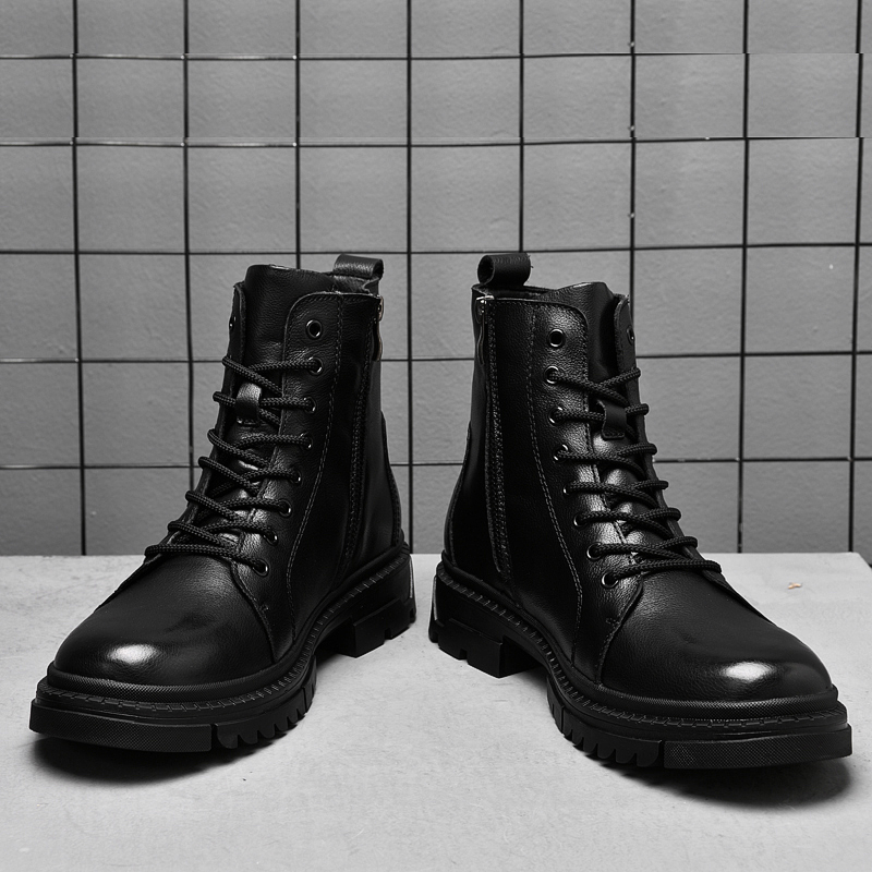 Winter Clothing Hiking - Sepatu bot kulit asli pria, sneaker
