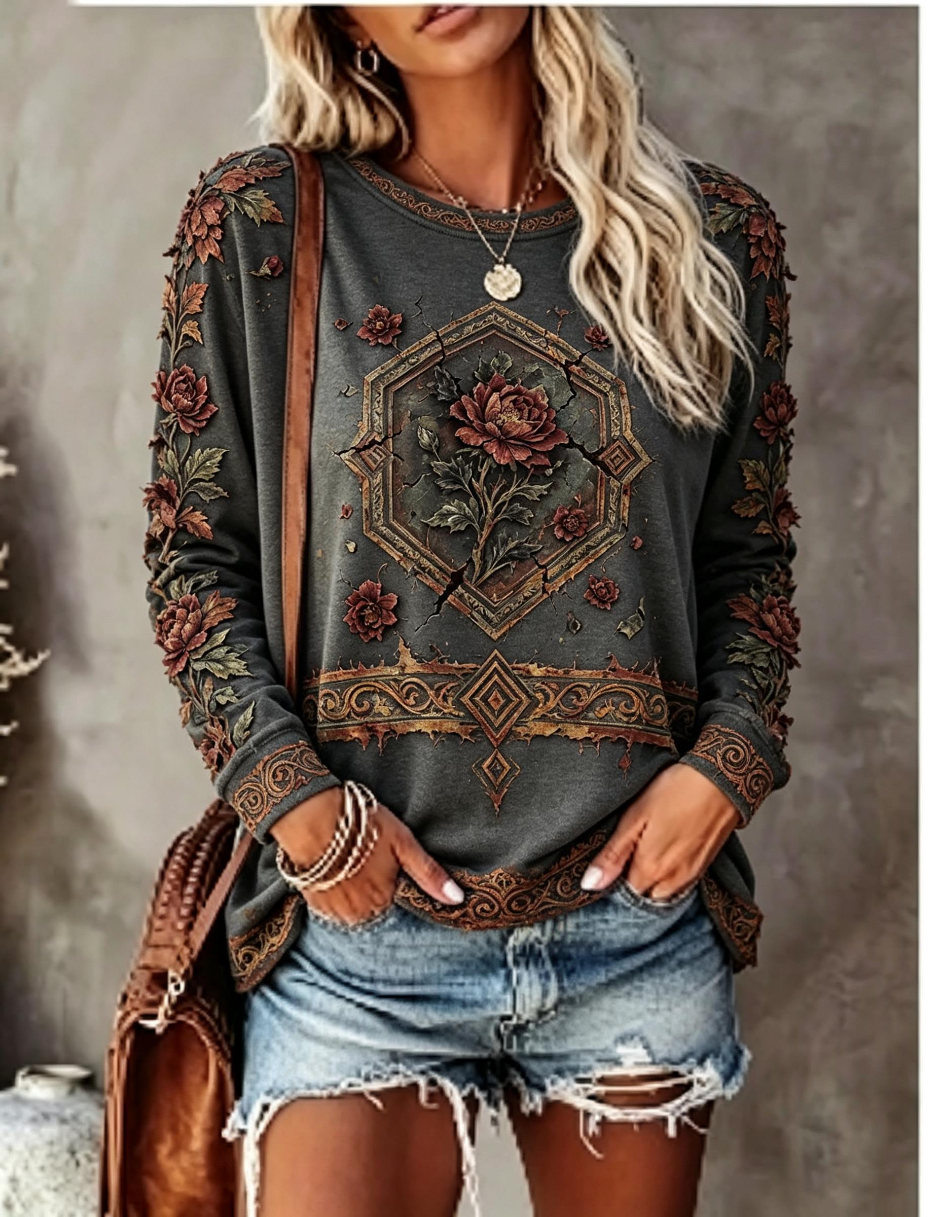 Kaos Wanita Lengan Panjang Ker - Winter Clothing For Women ulasan dan harga