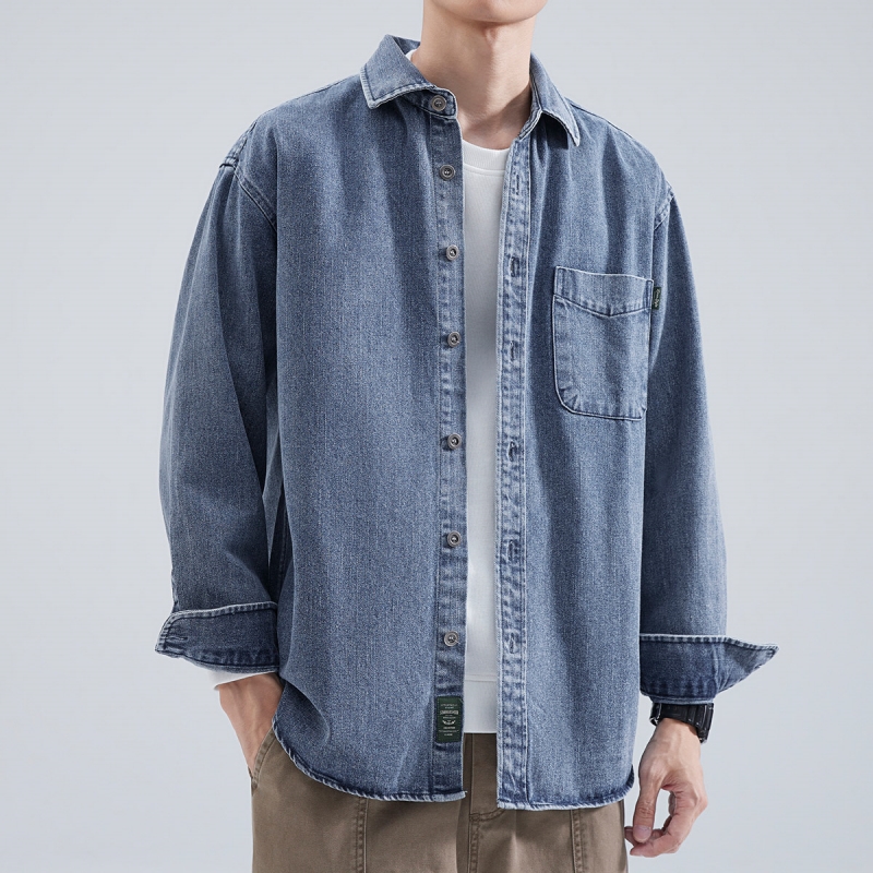 Kemeja Denim Pria Lengan Panja - Winter Clothing Pk ulasan dan harga