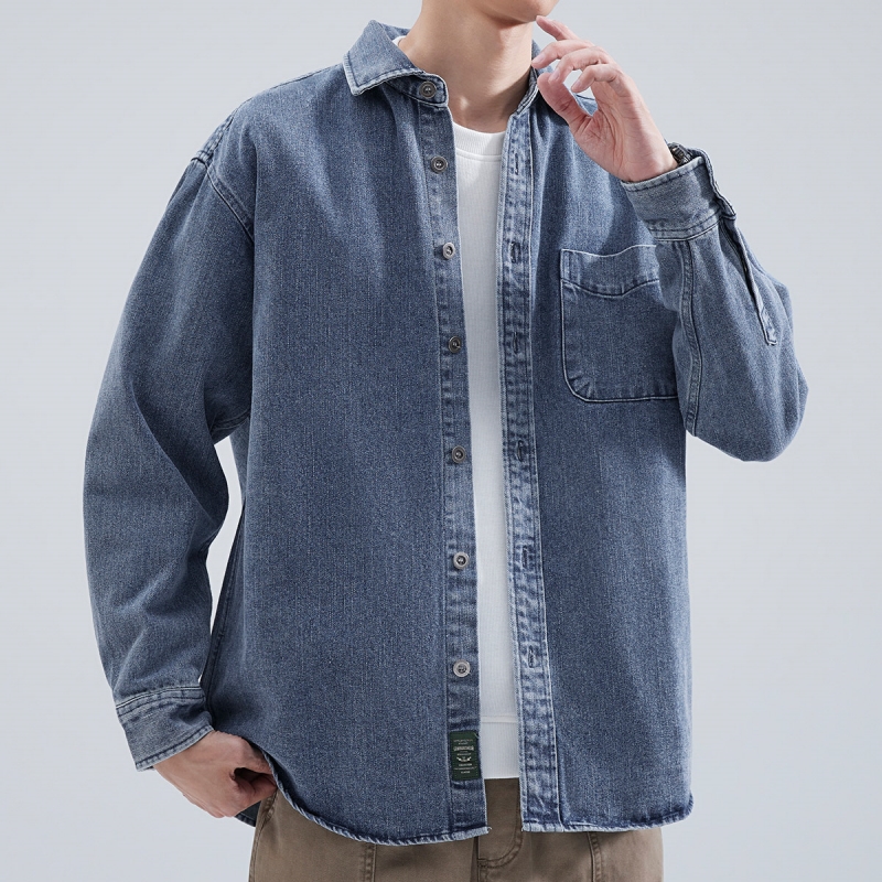 Kemeja Denim Pria Lengan Panja - Winter Clothing Pk ulasan dan harga