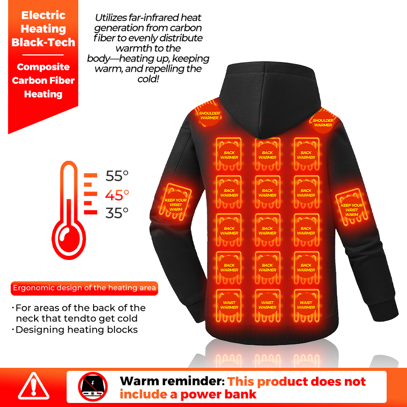 Jaket Hoodie Penghangat dengan - Winter Clothing Hiking ulasan dan harga