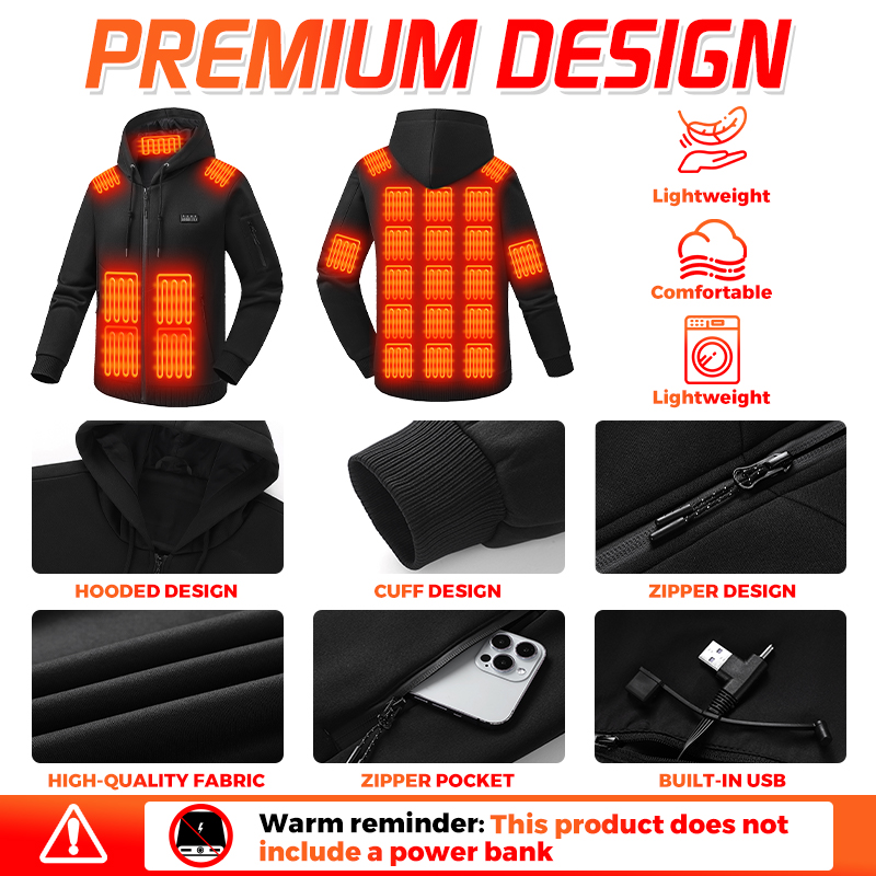 Jaket Hoodie Penghangat dengan - Winter Clothing Hiking ulasan dan harga