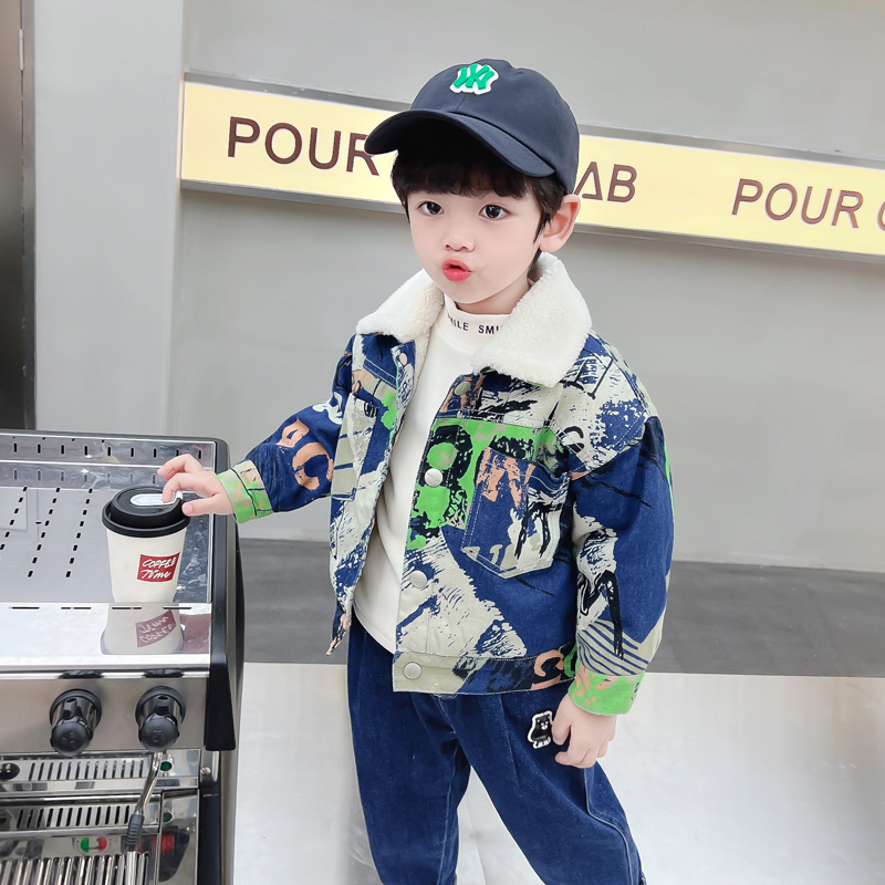 Jaket Denim Hangat Anak-anak d - Winter Clothing Drawing ulasan dan harga
